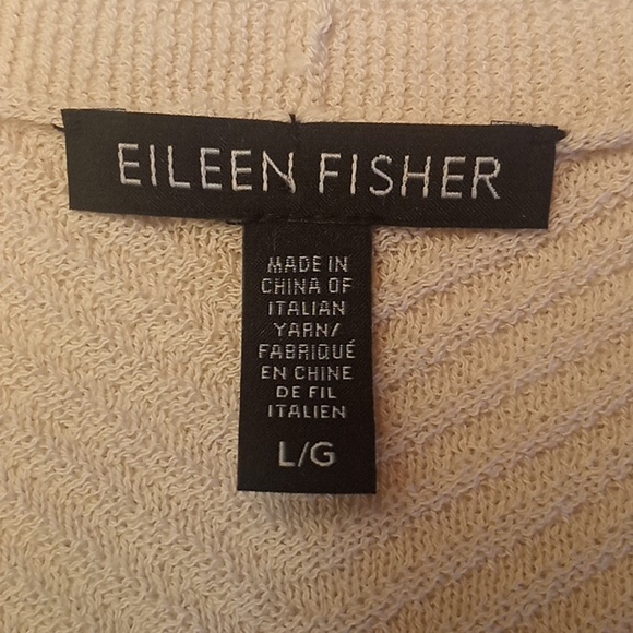 Eileen Fisher Extra Fine Italian Merino Wool Lilac V Neck Ribbed Knit Sweater L - Picture 9 of 13